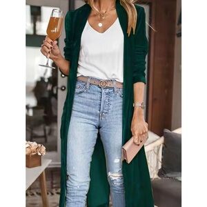 New velvet green cardigan